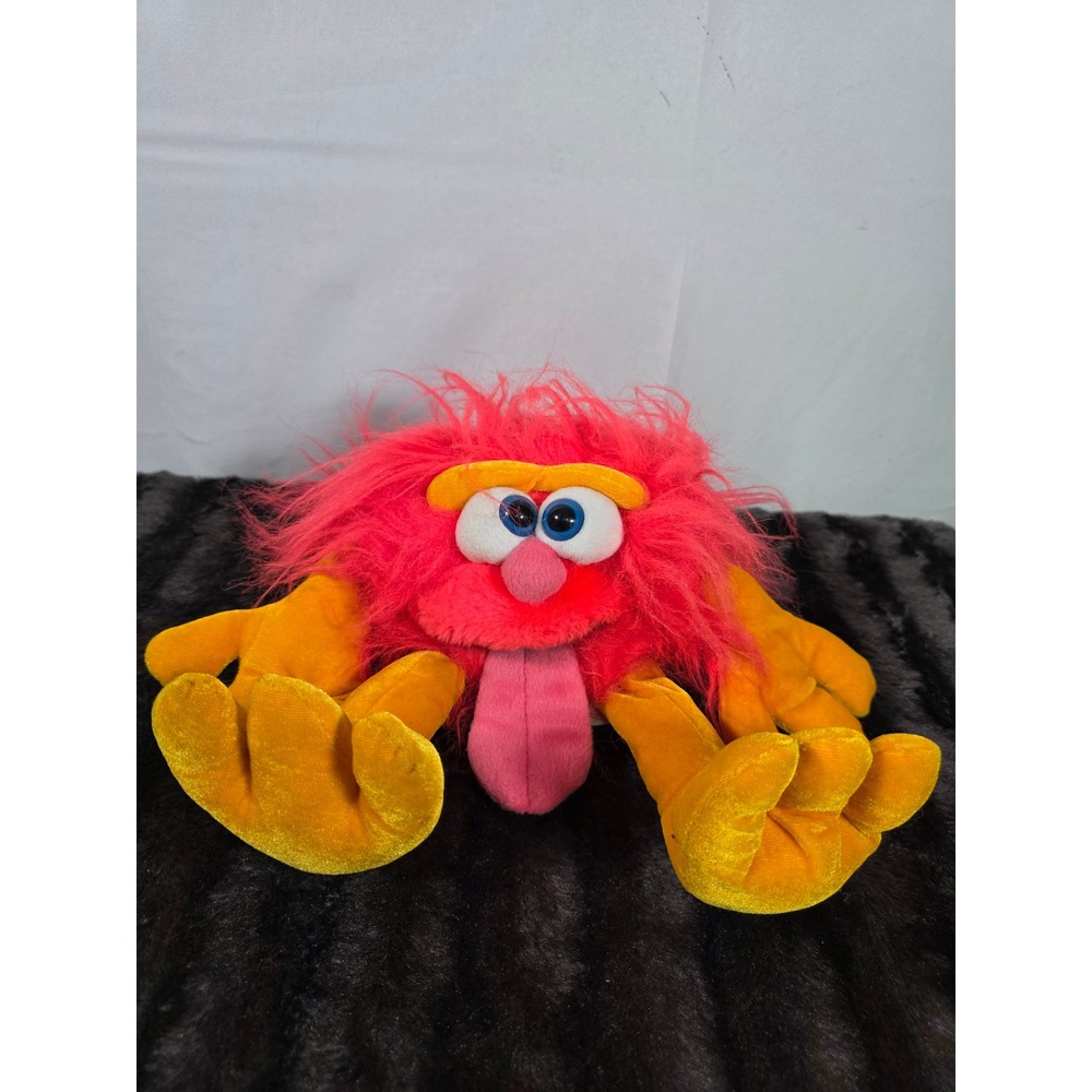KTW Pink Shaggy Monster Plush Orange Velvet Hands Feet Tongue Novelty Toy